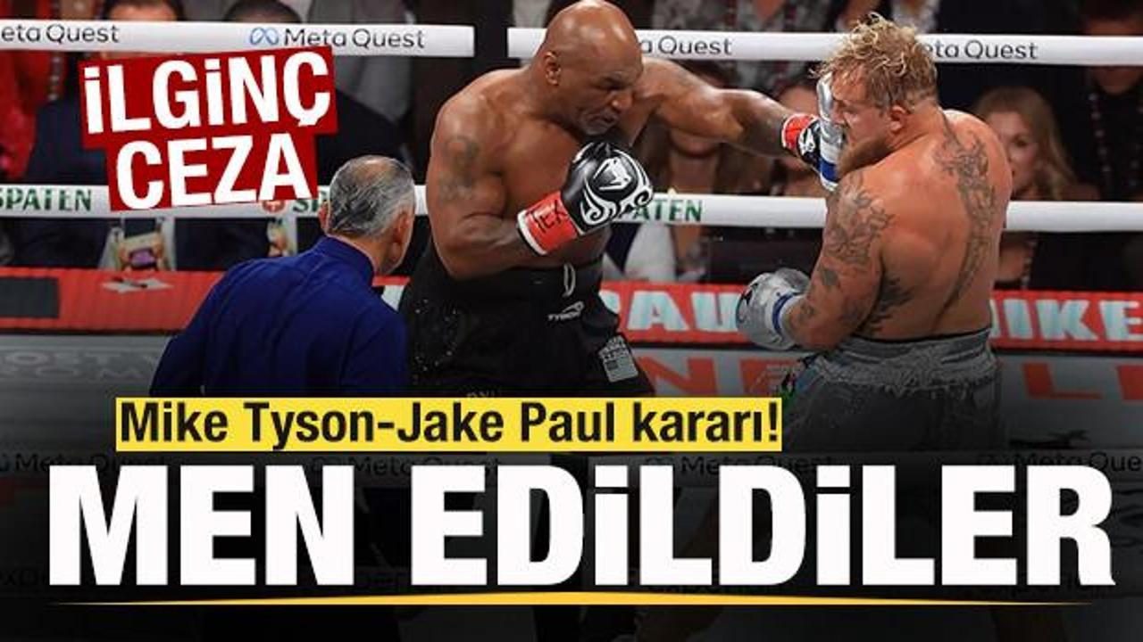 Mike Tyson ve Jake Paul kararı! Men edildiler