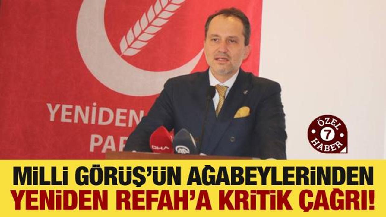 Milli Görüş’ün ağabeylerinden Yeniden Refah Partisi’ne kritik çağrı!