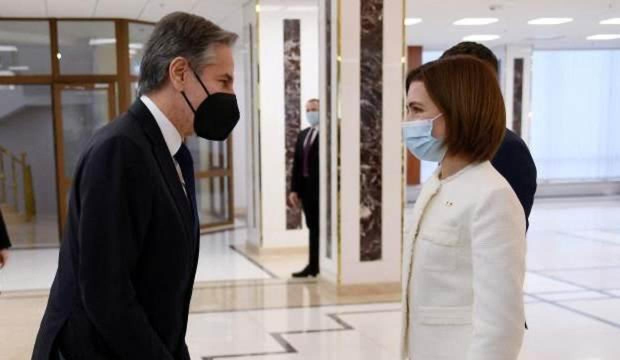 Moldova Cumhurbaşkanı Sandu, ABD Dışişleri Bakanı Blinken ile görüştü