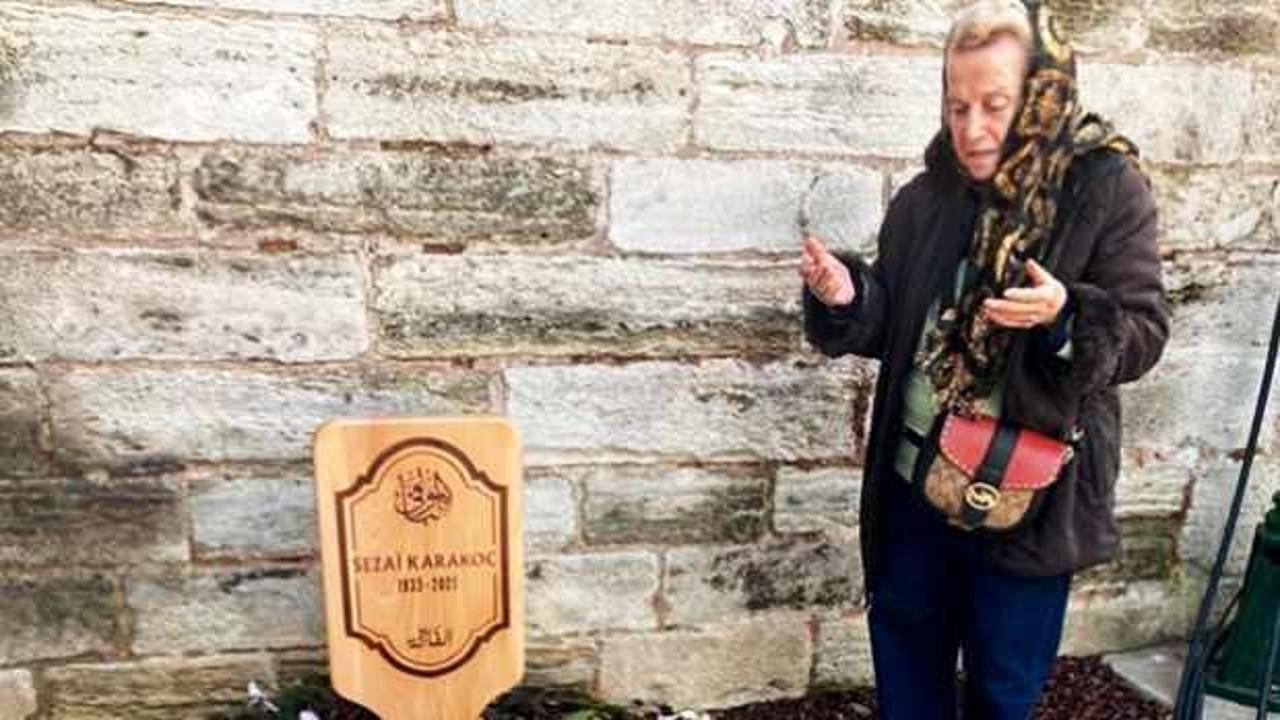 Mona Roza şiirinin ilham kaynağı Muazzez Akkaya, Sezai Karakoç'u mezarında ziyaret etti