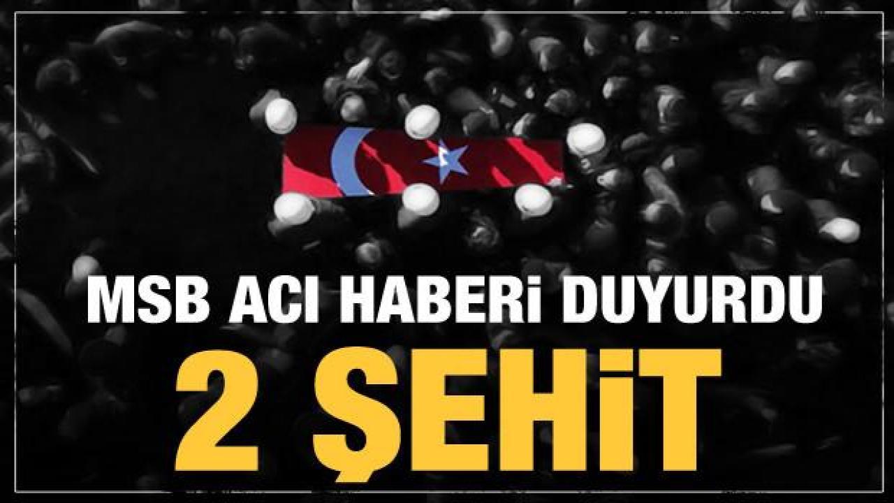 MSB acı haberi duyurdu: 2 Şehit