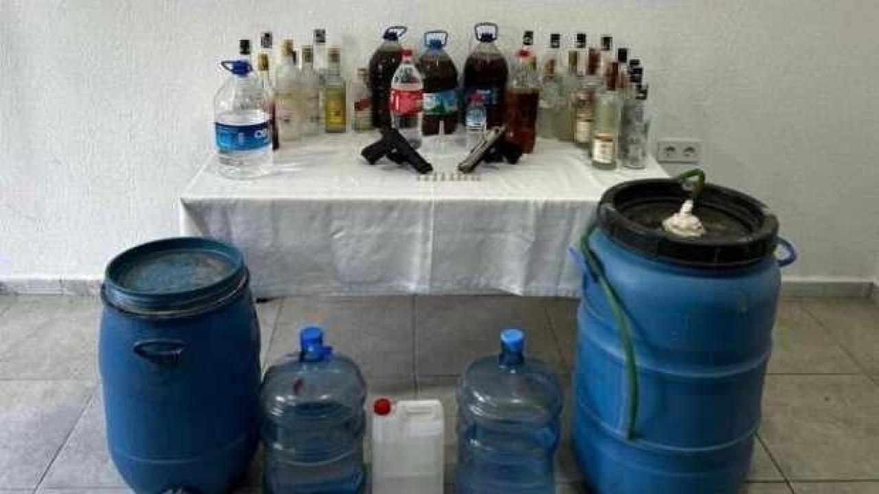 Muğla'da sahte içki operasyonu; 2 gözaltı
