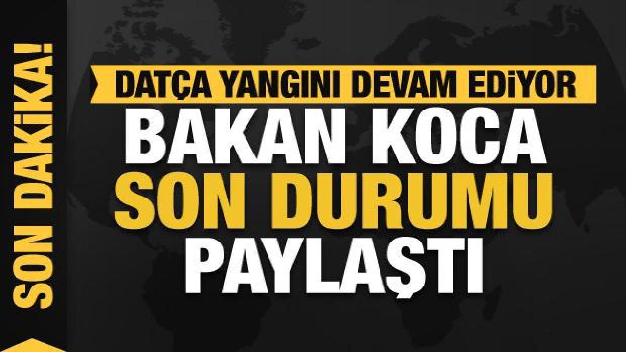 Muğla'daki yangında son durum... Bakan Koca paylaştı