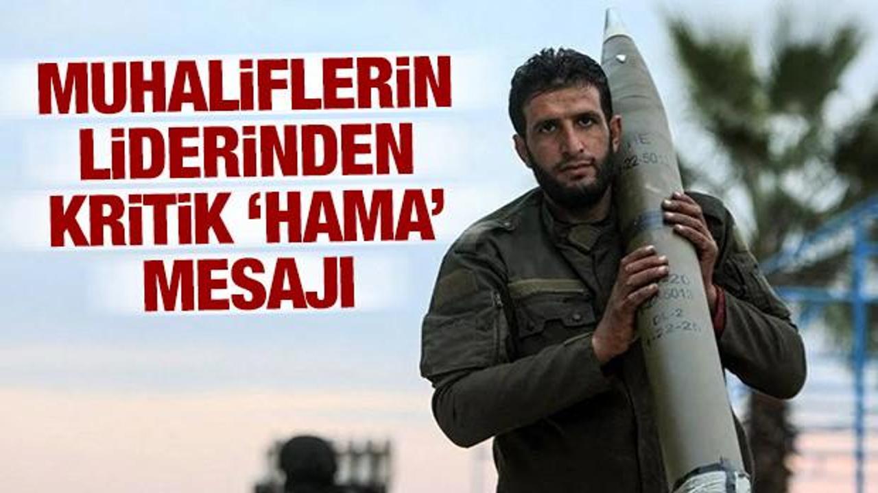 Muhaliflerin liderinden kritik mesaj: Hama katliamının intikamını almayacağız