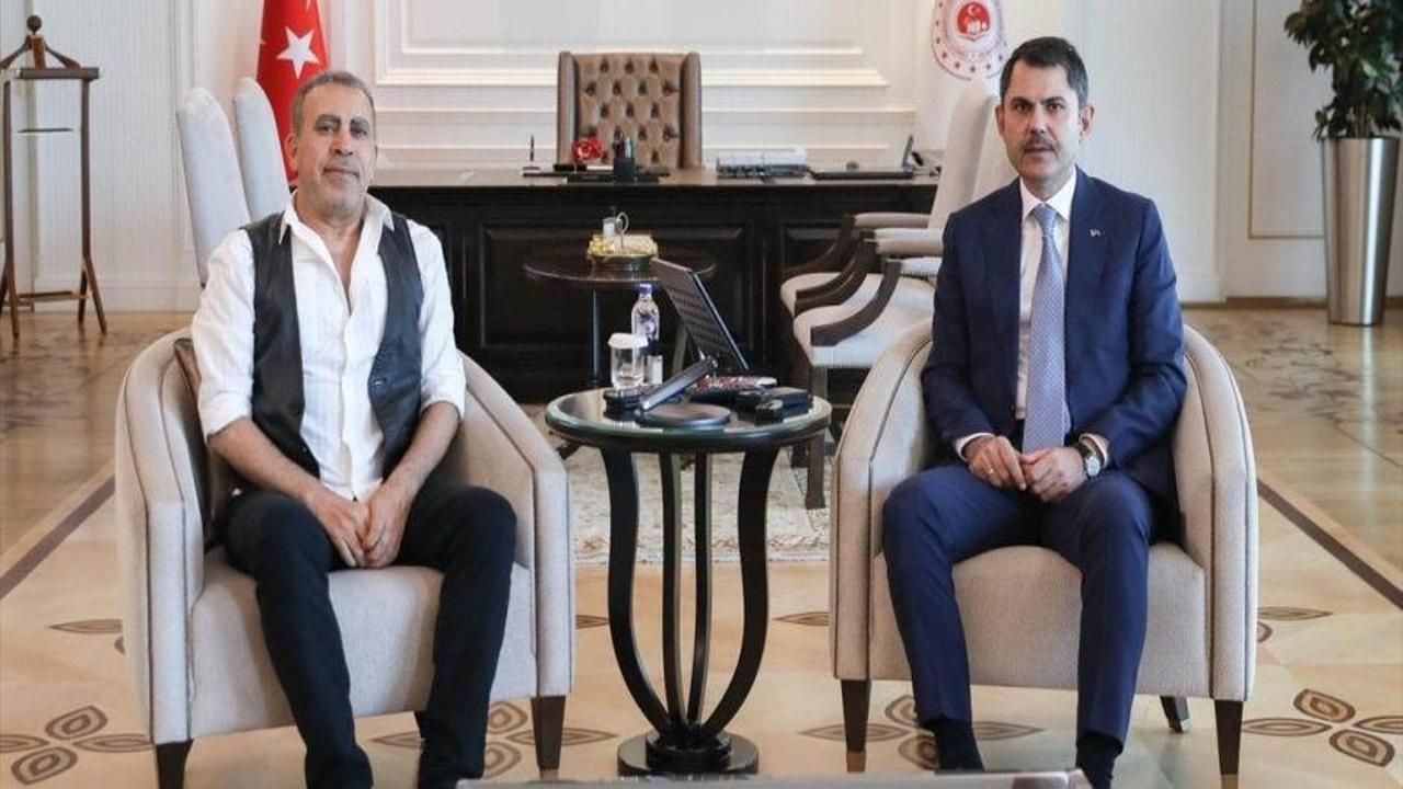 Murat Kurum, sanatçı Haluk Levent'i kabul etti