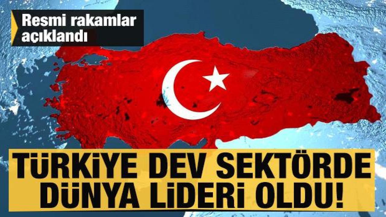 Müthiş açıklama geldi: Türkiye dev sektörde dünya lideri oldu