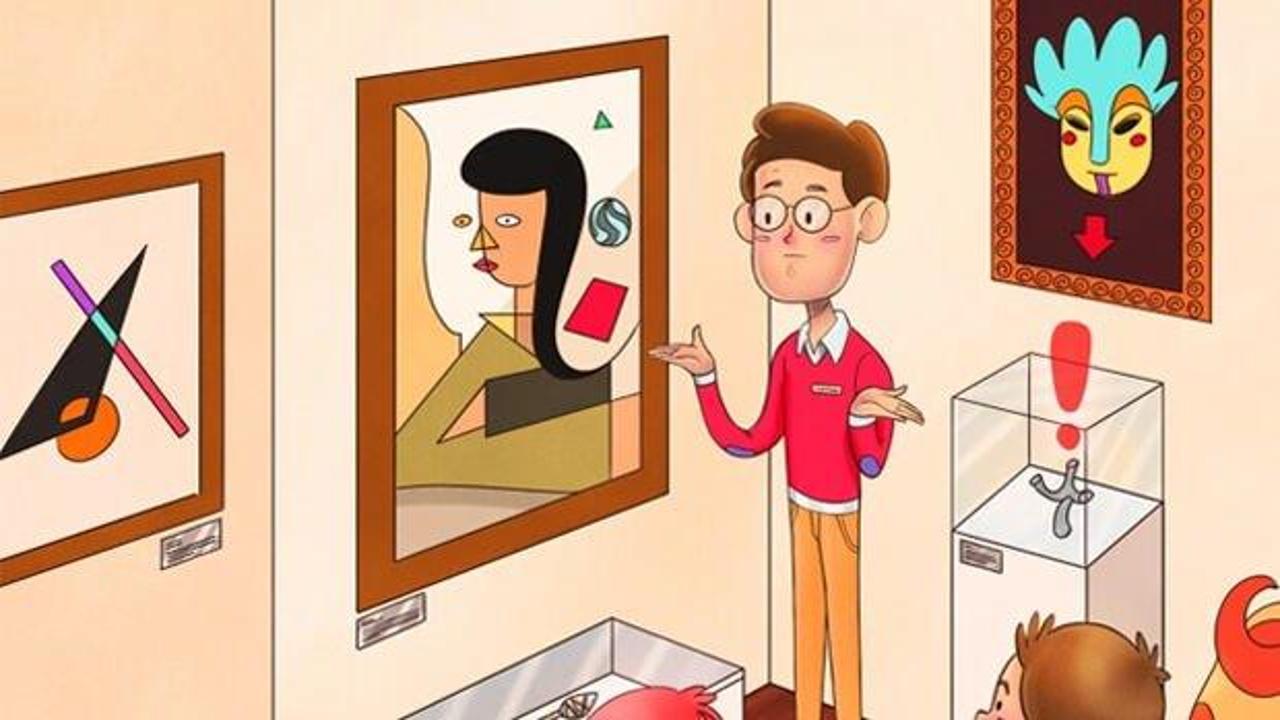 Müzede kaybolan maskeyi bulabilir misin? Müze görevlisine yardım edin ve 6 saniye içerisinde kayıp maskeyi bulun