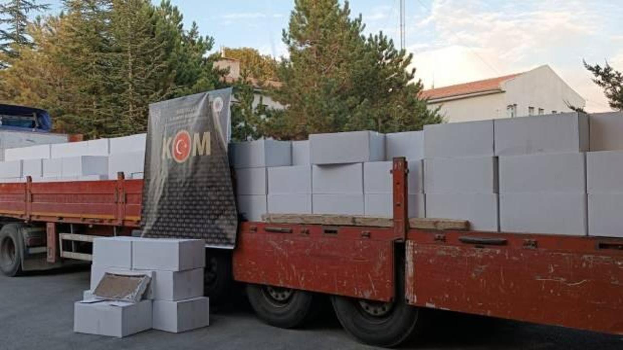 Niğde'de 12 milyon 800 bin dolu makaron ele geçirildi
