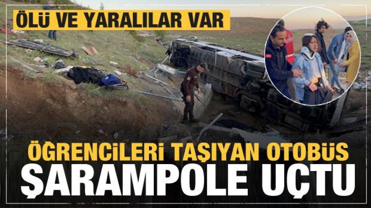 Niğde'de öğrencileri taşıyan otobüs devrildi! Ölü ve yaralılar var