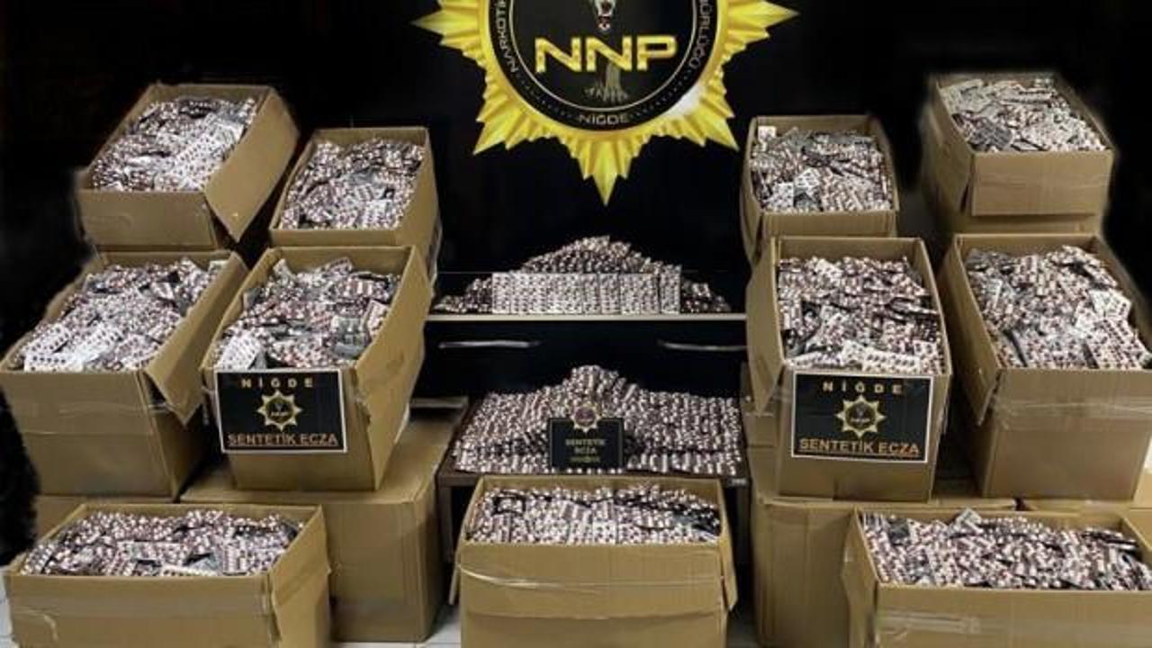 Niğde'de operasyon: 308 bin 616 sentetik ecza hap ele geçirildi, bir kişi tutuklandı