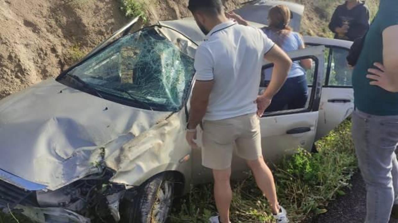 Oğlunu sınava yetiştirirken kaza geçirdi