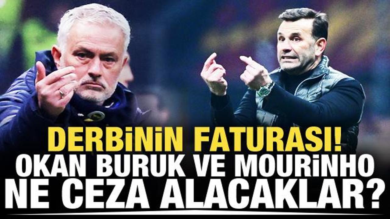 Okan Buruk ve Jose Mourinho ne ceza alacak? İşte talimatlara göre derbinin faturası
