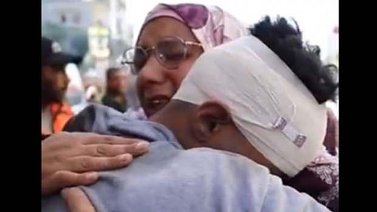 Öldü sandığı oğlunu karşısında gören Gazzeli anne duygulandırdı