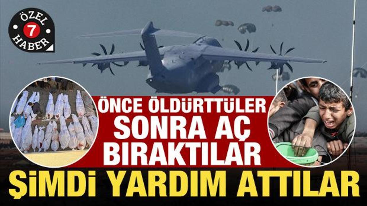 Önce öldürttüler, sonra aç bıraktılar şimdi havadan yardım attılar!