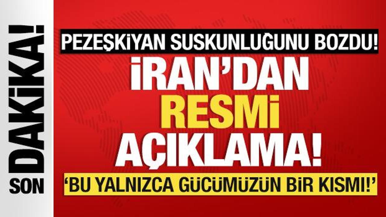 Operasyon sonrası İran'dan resmi açıklama!