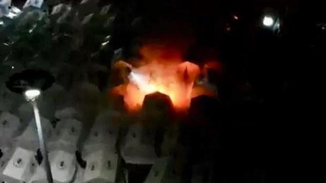 Osmaniye'de çadır kentte yangın
