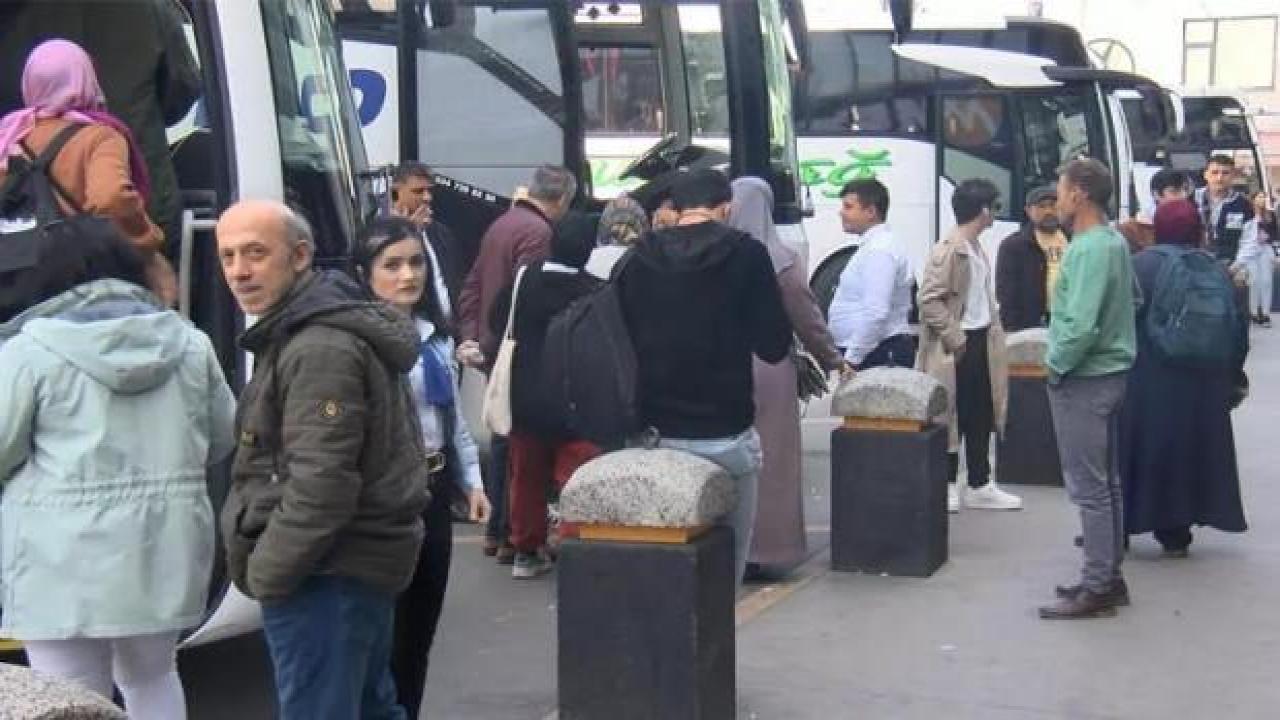 Otogarlarda seçim hareketliliği