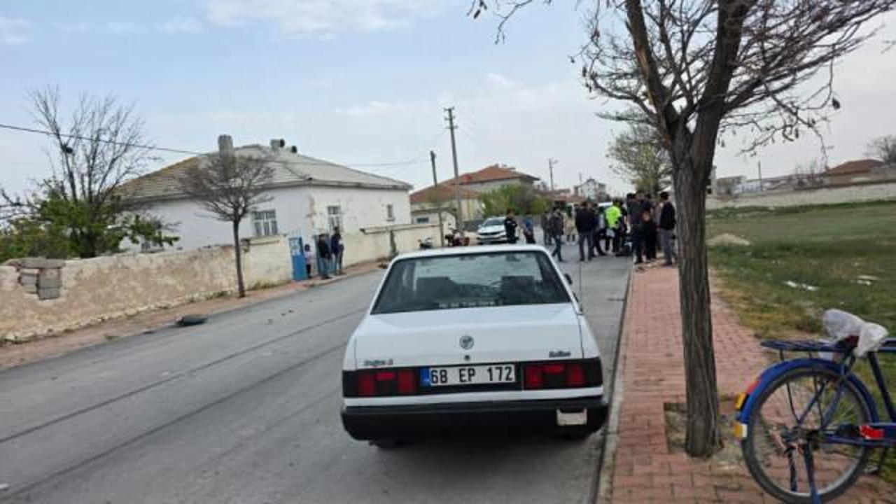 Otomobille çarpışan elektrikli motosiklet sürücüsünün gözü çıktı