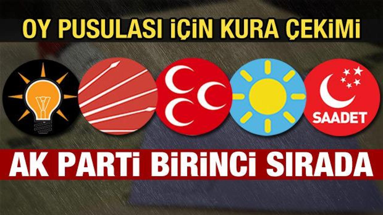 Oy pusulasında partilerin yeri belirlendi! AK Parti birinci sırada
