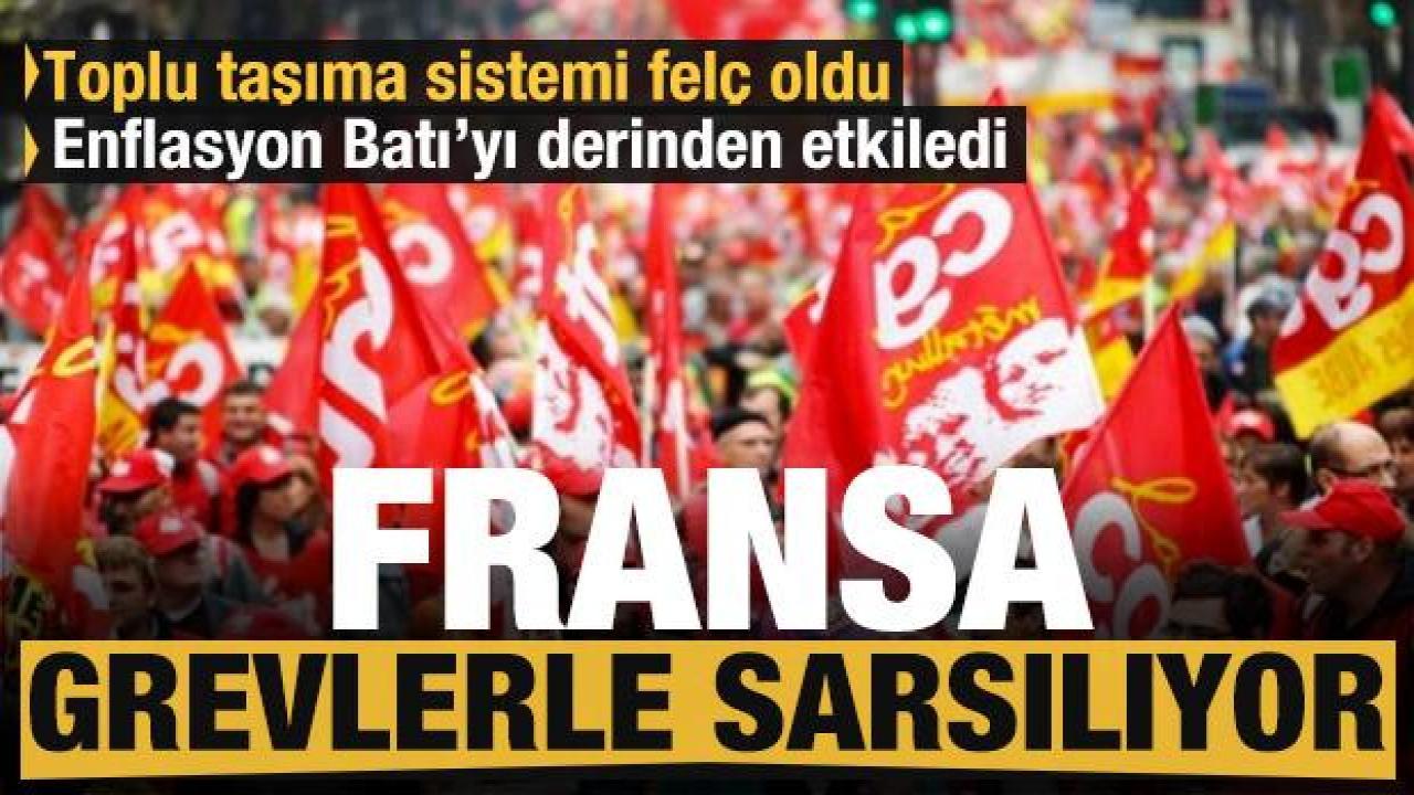 Paris'te düşük maaş protestosu! Hayat pahalılığı nedeniyle Fransa grevlerle sarsılıyor
