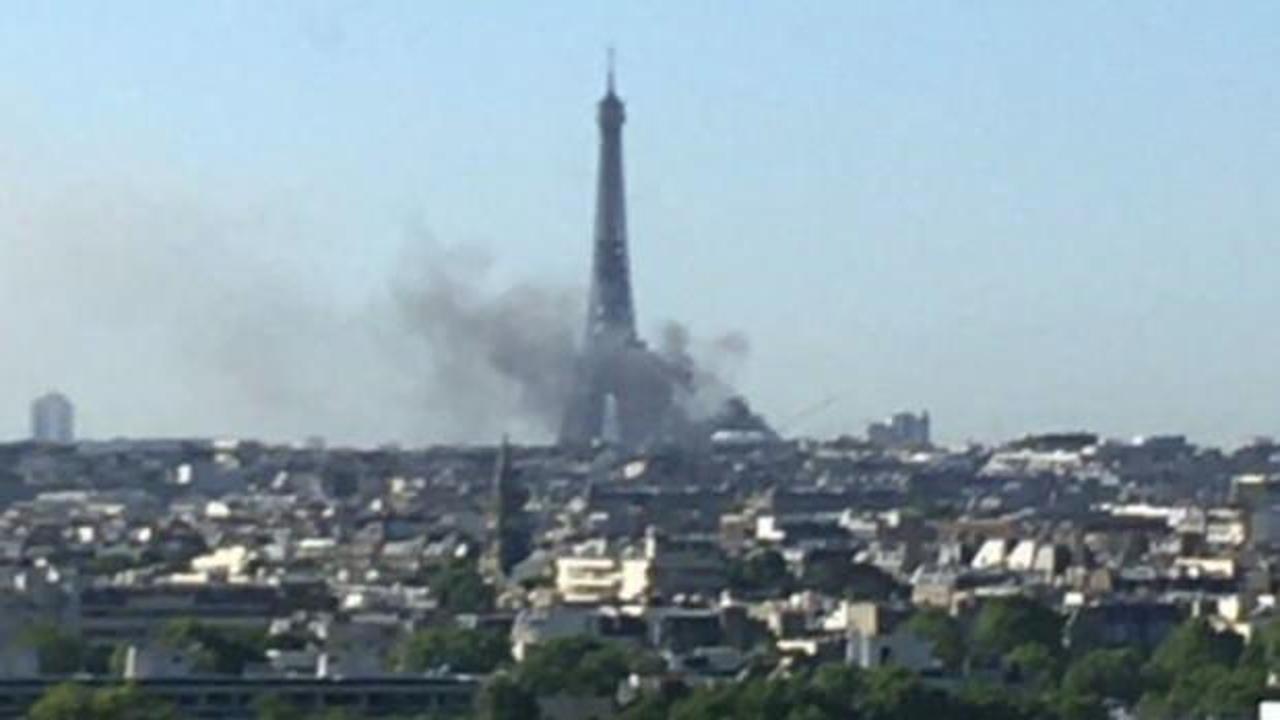 Paris'te Eyfel Kulesi yakınında yangın çıktı