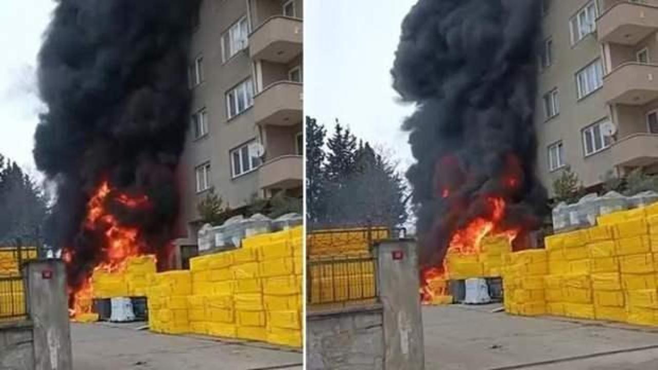 Pendik'te bir depoda yangın!
