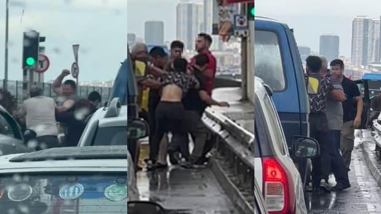 Pendik’te trafikte yol verme kavgası: Yumruklar, tekmeler havada uçuştu
