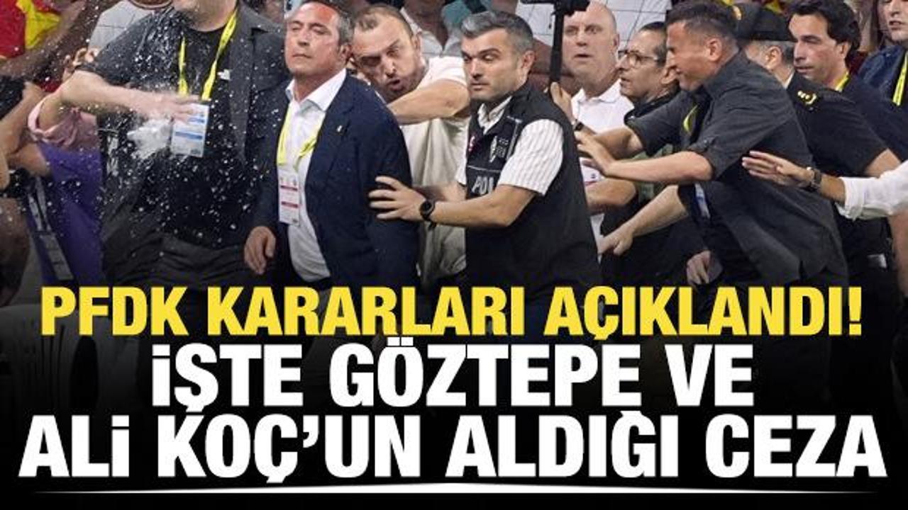 PFDK kararları açıklandı! İşte Ali Koç ve Göztepe'nin aldığı cezalar
