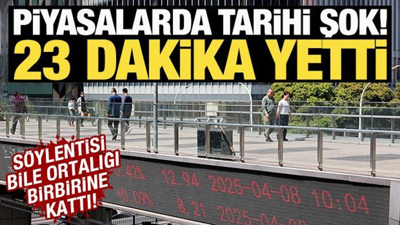 Piyasalarda tarihi şok! Ortalığın karışmasına 23 dakika yetti