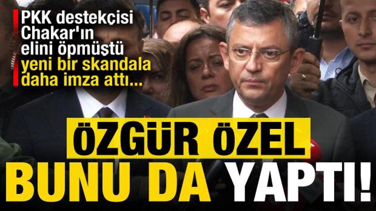 PKK destekçisi Chakar'ın elini öpen Özgür Özel, bunu da yaptı! Yeni skandal...