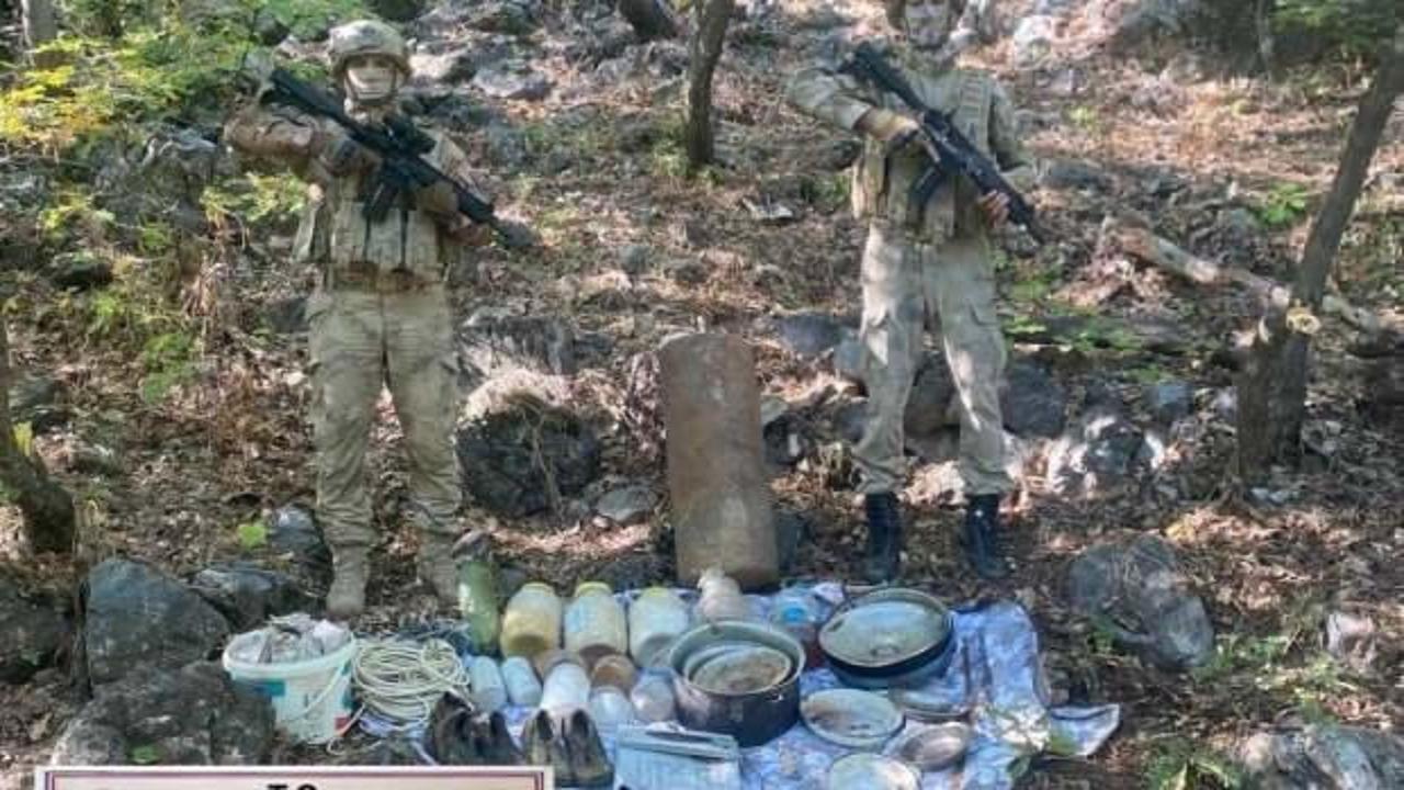 PKK'lı teröristlerin kullandığı sığınak imha edildi