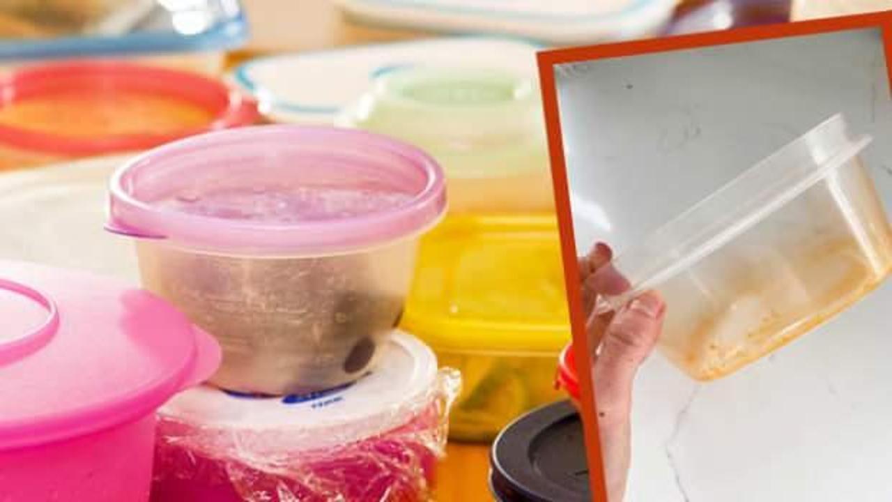 Plastik saklama kaplarındaki sarı lekeleri saniyeler içerinde çıkaracak pratik temizlik yöntemi