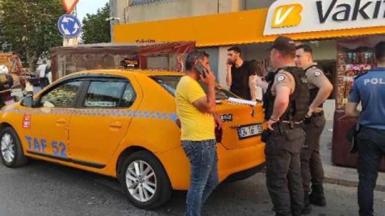 Polis denetiminde durdurulan takside uyuşturucu madde bulundu