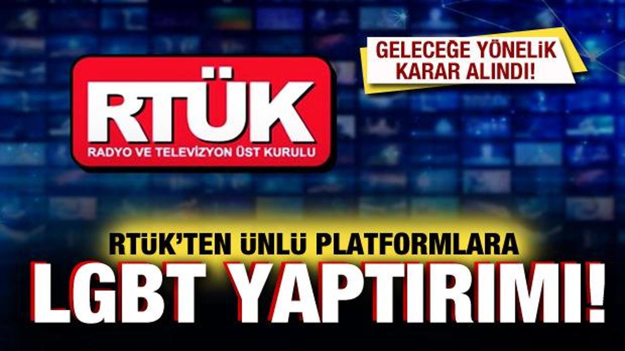 RTÜK'ten eşcinsel yayın yapan platformlara ceza yağmuru!
