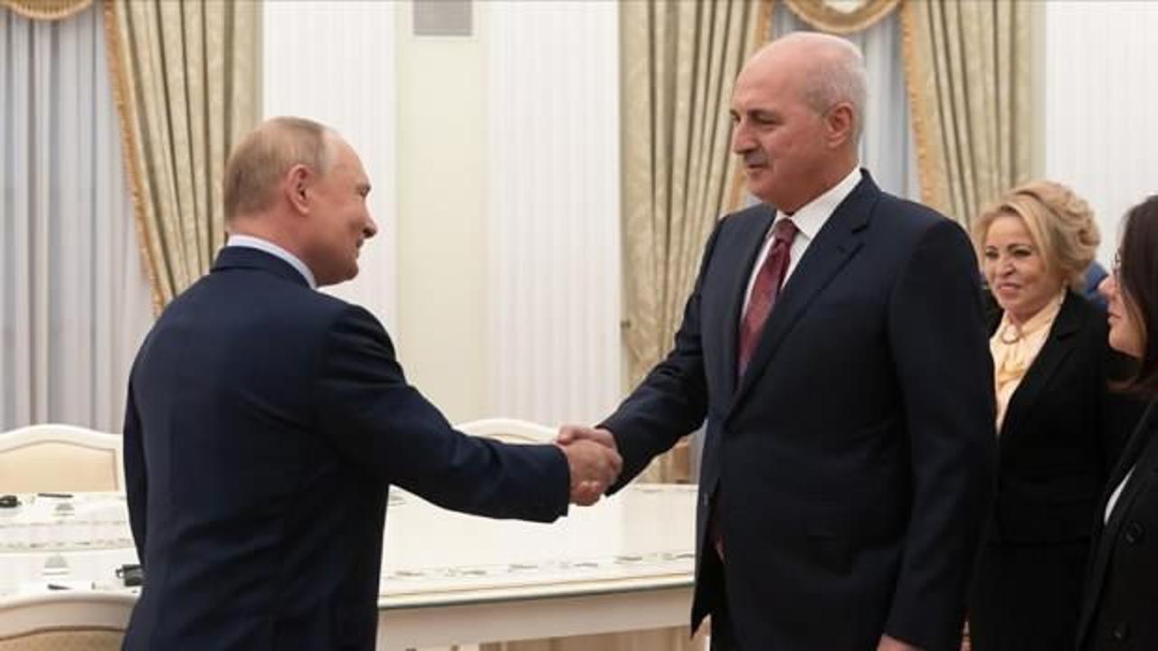 Rusya Devlet Başkanı Putin, TBMM Başkanı Kurtulmuş ile görüştü