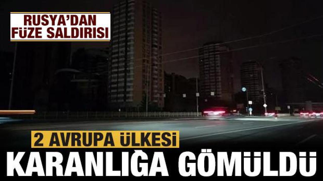 Rusya saldırdı: Avrupa'da 2 ülke karanlığa gömüldü!