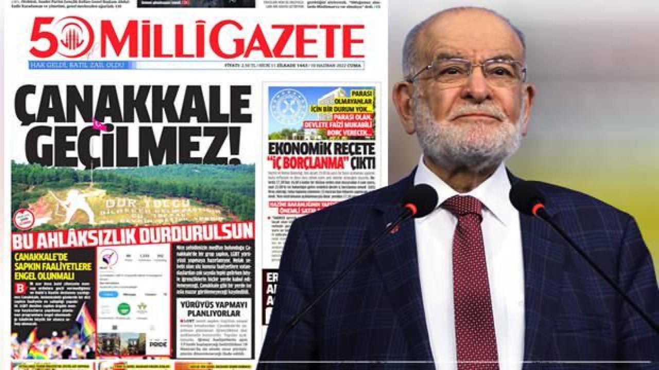 Saadet Partisi ve Milli Gazete'nin LGBT tutarsızlığı! Manşette başka 6'lı masada bambaşka
