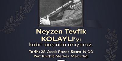 Şair Neyzen Tevfik Ölüm Yıl Dönümünde Kartal’daki Mezarı Başında Anılacak