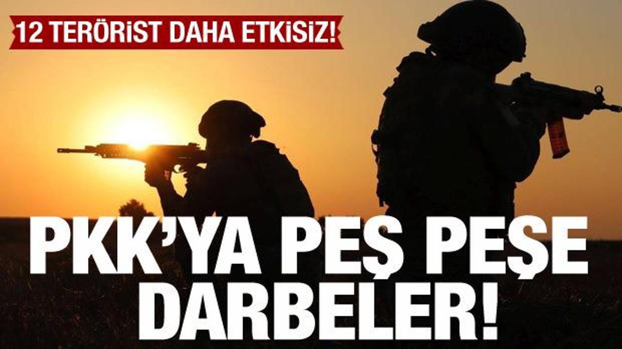 Saldırı hazırlığındaki 12 PKK'lı terörist etkisiz!