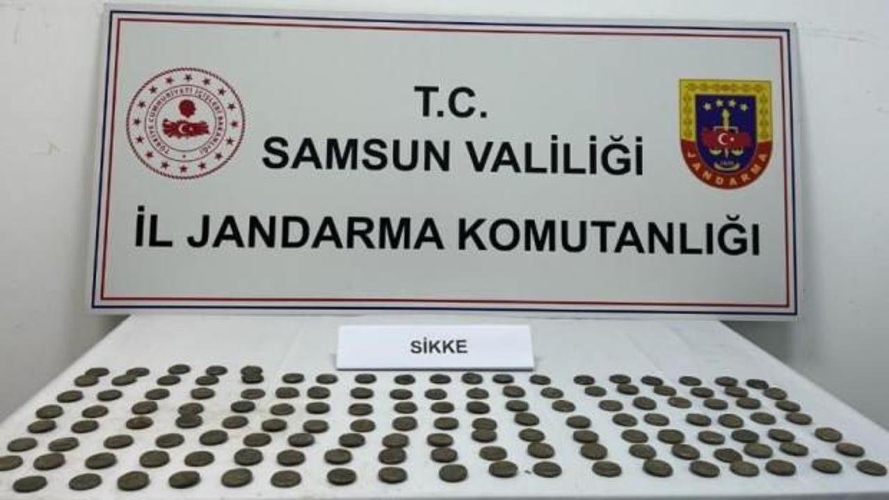 Samsun'da 130 adet sikke ele geçirildi