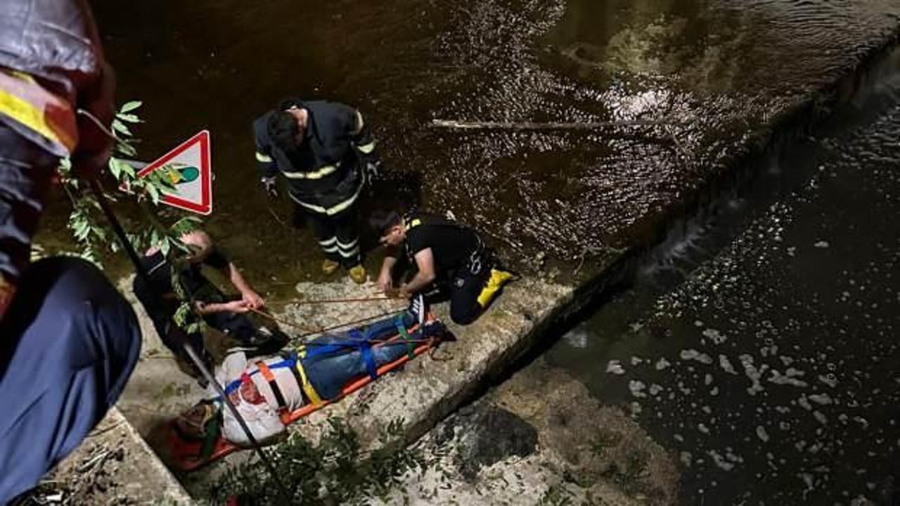 Samsun'da feci kaza! Otomobil dereye uçtu; 1 ölü, 1 ağır yaralı