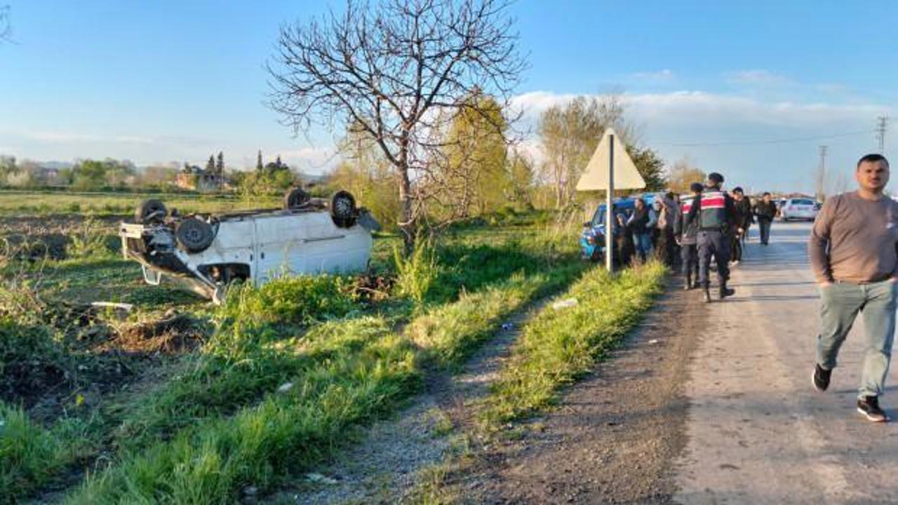 Samsun'da minibüs devrildi: 1 ölü, 2 yaralı