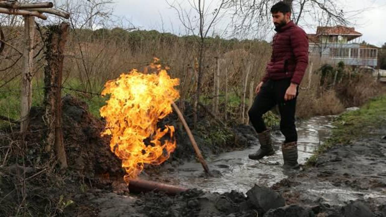 Samsun'da sulama için yapılan sondajdan yanıcı gaz çıktı