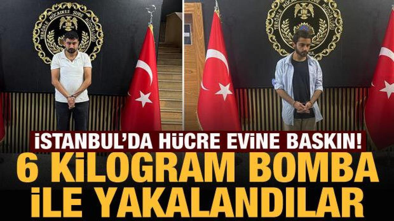 Sancaktepe'de hücre evine baskın : 3 kişi 6 kilogram bomba ile ele geçirildi