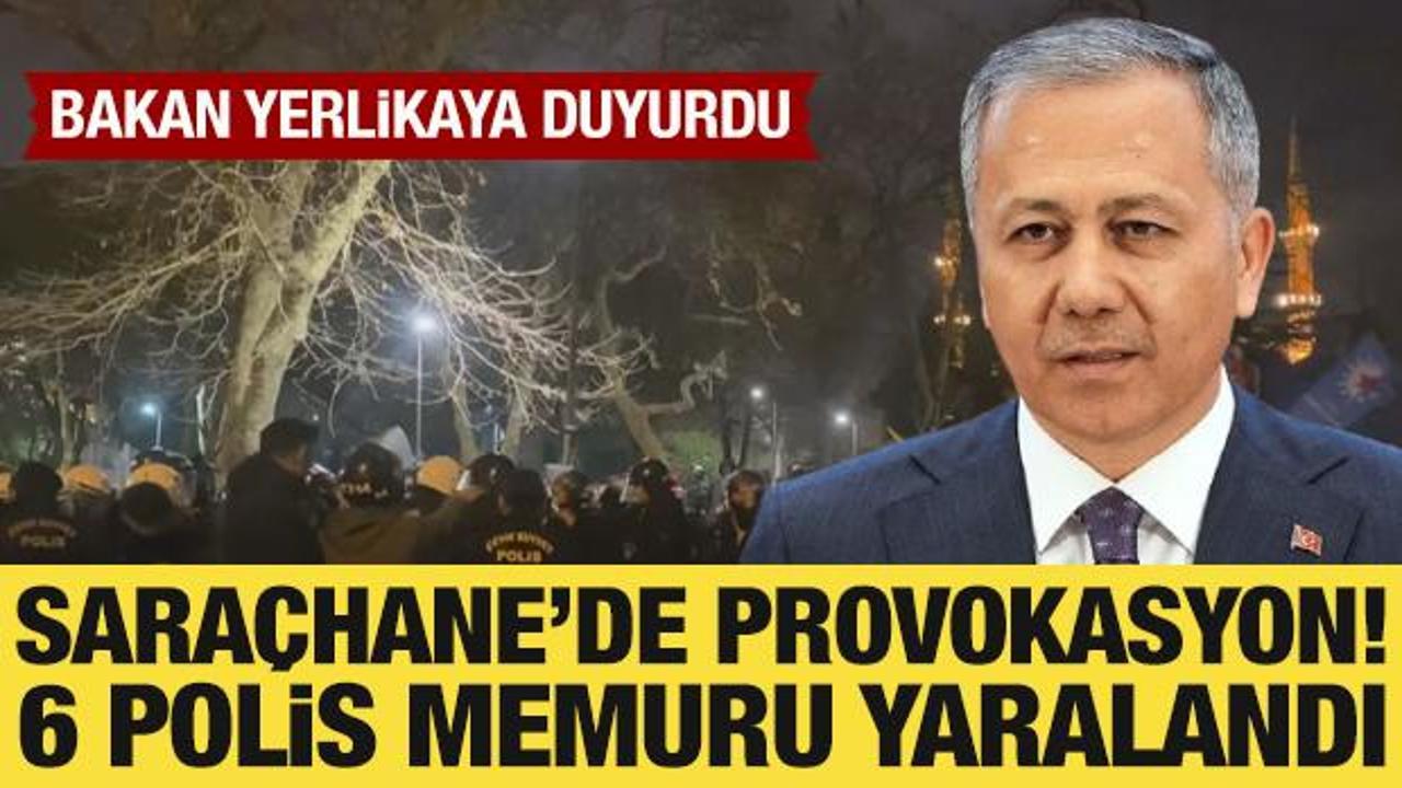 Saraçhane'deki gösterilerde 6 polis yaralandı
