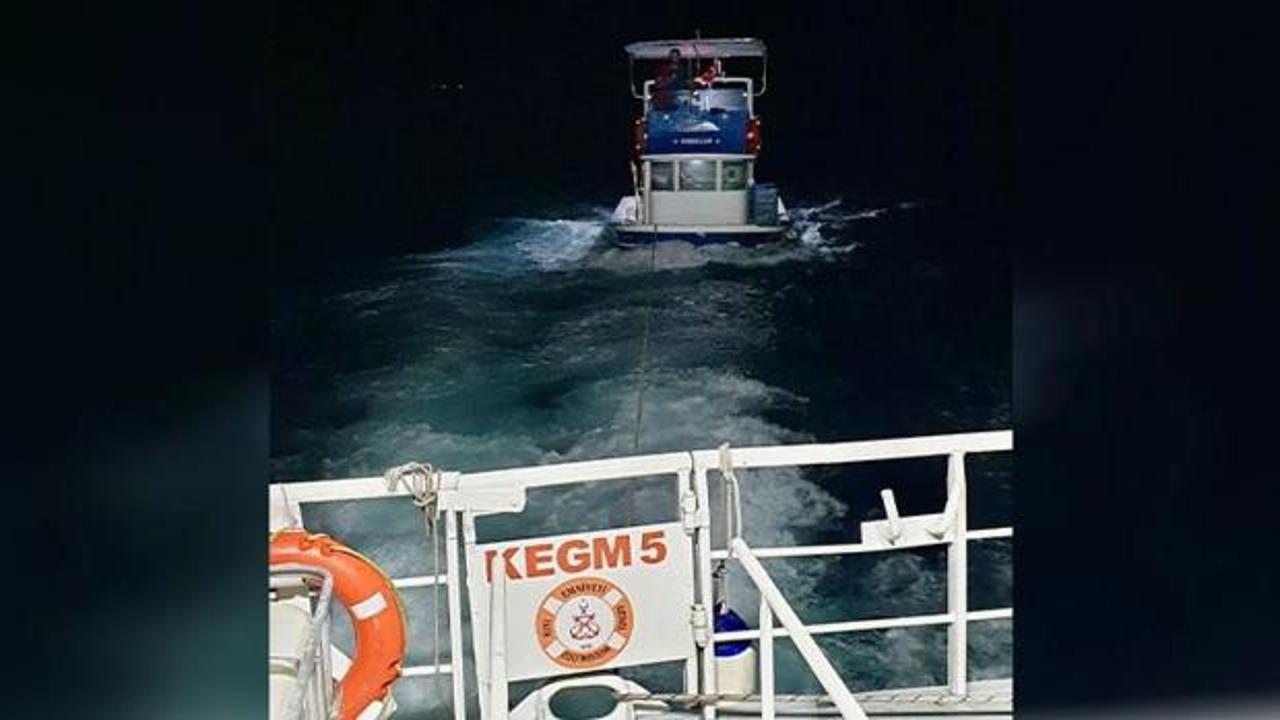 Sarıyer açıklarında sürüklenen balıkçı teknesi kurtarıldı
