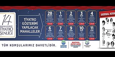  SARIYER’DE TİYATRO ŞENLİĞİ BAŞLIYOR
