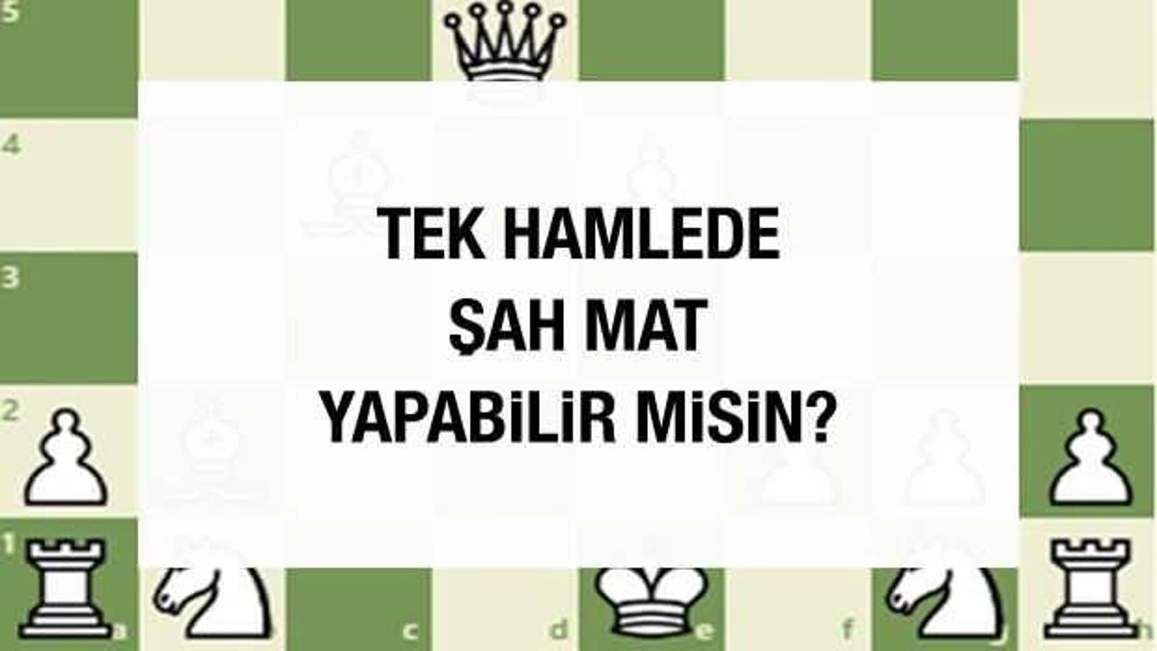 Satranç bulmacası #6: Beyaz taşlar ile oynayarak tek hamlede şah mat yapabilir misin?