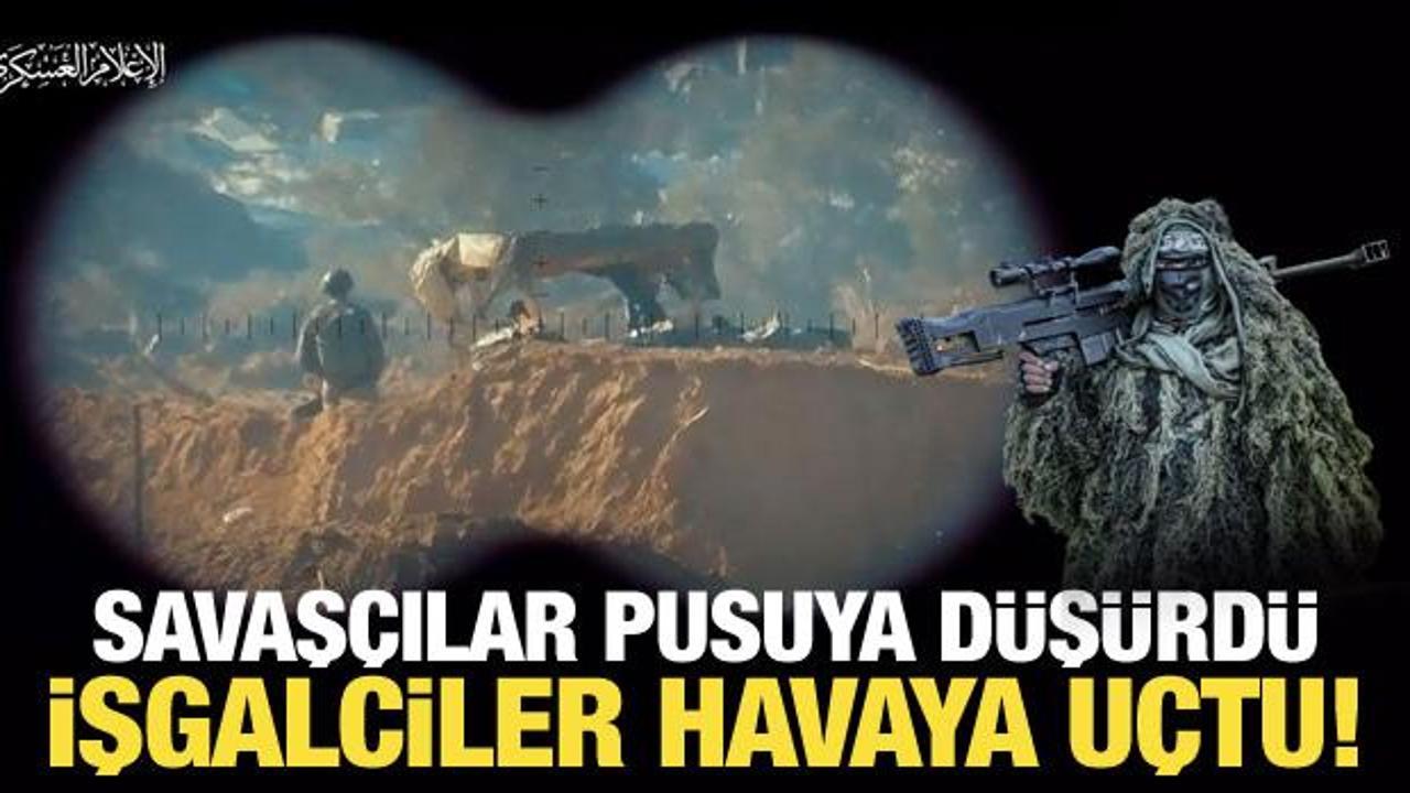 Savaşçılar pusuya düşürdü, işgalci İsrail askerleri havaya uçtu!