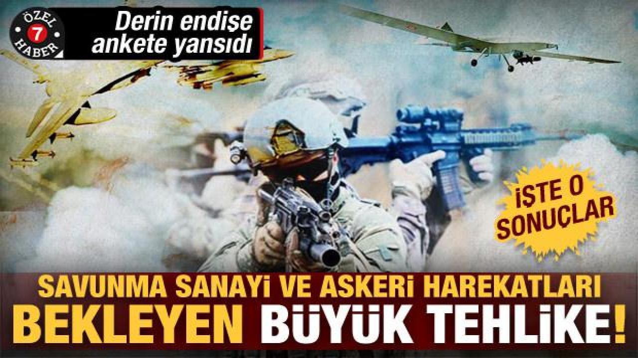 Savunma sanayi ve askeri harekatları bekleyen büyük tehlike! Derin endişe ankete yansıdı